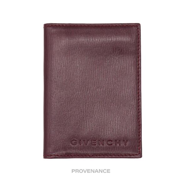 🔴 Givenchy Logo ID Pocket Organizer Wallet - Red Leather - Picture 1 of 6